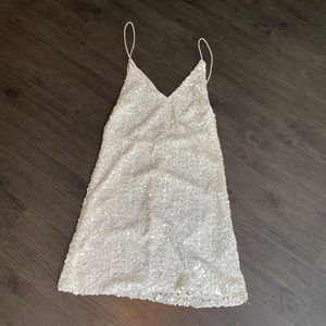 Lulus open back sequin dress - small